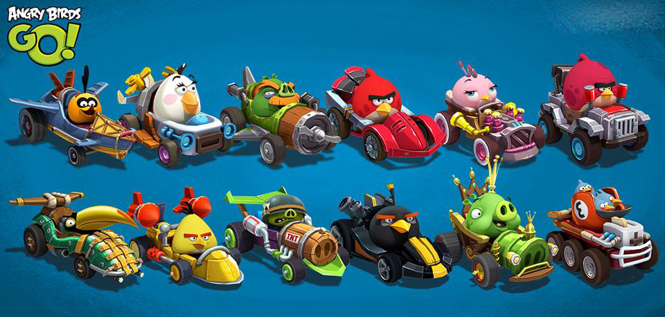 Personnages du jeu Angry Birds Go !